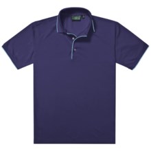 Outer Banks Ultimate Fashion Polo Shirt - No-Curl Collar, Short Sleeve (For Men) in Navy/Bimini Blue - Closeouts