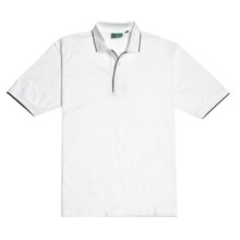 Outer Banks Ultimate Fashion Polo Shirt - No-Curl Collar, Short Sleeve (For Men) in White/Navy - Closeouts