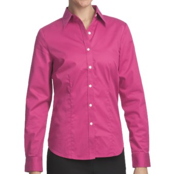 Outer Banks Ultimate Wrinkle-Resistant Dress Shirt - Cotton Twill, Long Sleeve (For Women) in Boysenberry