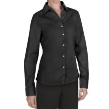 Outer Banks Ultimate Wrinkle-Resistant Dress Shirt - Stretch Cotton Poplin, Long Sleeve (For Women) in Black - Closeouts