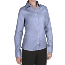 Outer Banks Ultimate Wrinkle-Resistant Dress Shirt - Stretch Cotton Poplin, Long Sleeve (For Women) in Blue - Closeouts