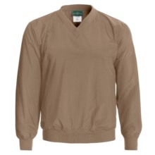 Outer Banks Water-Resistant Wind Shirt - Rib V-Neck, Long Sleeve (For Men and Women) in Chino - Closeouts