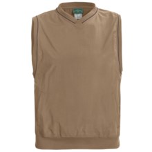 Outer Banks Windvest - V-Neck (For Men and Women) in Chino/Black - Closeouts