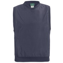 Outer Banks Windvest - V-Neck (For Men and Women) in Navy/Pine Green - Closeouts
