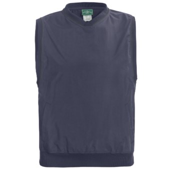 Outer Banks Windvest - V-Neck (For Men and Women) in Navy/Pine Green