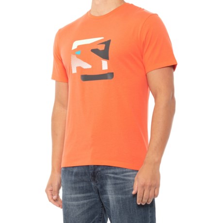 Salomon Outlife Graphic Disrupted T-Shirt - Short Sleeve (For Men) - HOT CORAL (M )