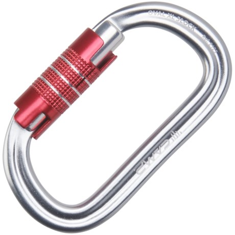 CAMP USA Oval XL 3Lock Carabiner - SILVER/RED ( )
