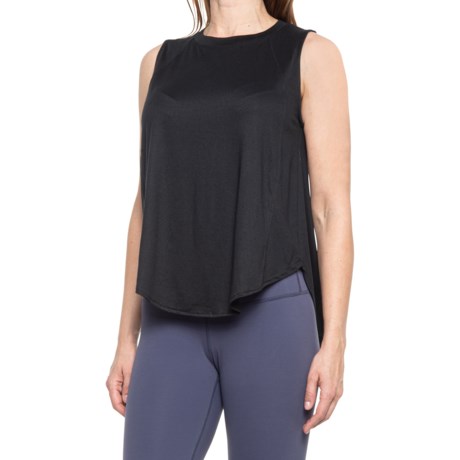 Yogalicious Oversized Tank Top (For Women) - BLACK (XS )