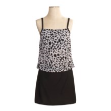 Oxygen Skirted Tankini Swimsuit - 2-Piece, Shelf Bra (For Women) in Silver Leopard - Closeouts