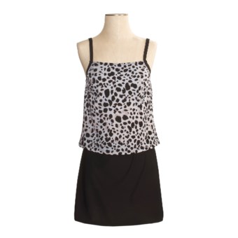 Oxygen Skirted Tankini Swimsuit - 2-Piece, Shelf Bra (For Women) in Silver Leopard