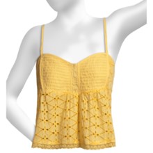 O’Neill Dreamer Crop Top - Cotton Eyelet (For Women) in Gold - Closeouts