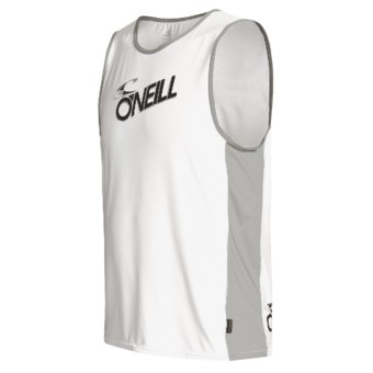 O’Neill Skins Graphic Rash Guard Tank Top - UPF 50+ (For Men) in White/Flint