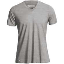 Pact Essentials V-Neck T-Shirt -  Short Sleeve (For Men) in Heather Grey - Closeouts