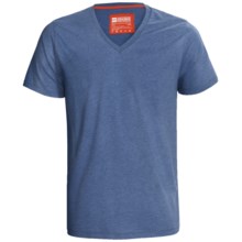 Pact Heathered Organic Cotton T-Shirt - V-Neck, Short Sleeve (For Men) in Denim Heather - Closeouts