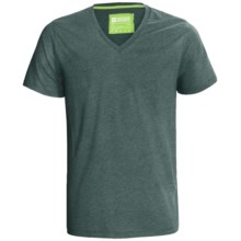 Pact Heathered Organic Cotton T-Shirt - V-Neck, Short Sleeve (For Men) in Kale Heather - Closeouts