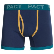 Pact Organic Cotton Boxer Briefs - Underwear (For Men) in Navy/Teal Pop - Closeouts