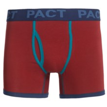 Pact Organic Cotton Boxer Briefs - Underwear (For Men) in Red/Navy Pop - Closeouts