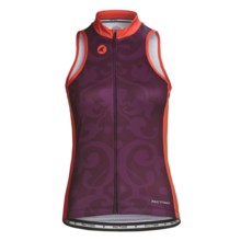 Pactimo Continental Cycle Jersey - Sleeveless (For Women) in Cabernet/Grenadine/Heavenly Pink Baroque Combo - Closeouts