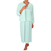Paddi Murphy Cloud Fleece Bed Jacket (For Women) in Blue Lagoon - Closeouts