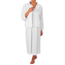 Paddi Murphy Cloud Fleece Bed Jacket (For Women) in White - Closeouts