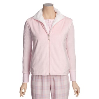 Paddi Murphy Sheared Faux-Mink Vest - Reversible (For Women) in Pink