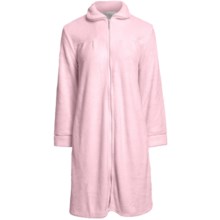 Paddi Murphy Short Robe - Front Zip, Peter Pan Collar (For Women) in Pink - Closeouts