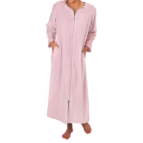 Paddi Murphy Softies Cloud Fleece Zip Robe Sweetheart Neck Long Sleeve For Women