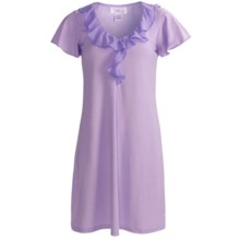 Paddi Murphy Softies Ellie Nightgown - Short Sleeve (For Women) in Orchid - Closeouts
