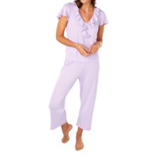 Paddi Murphy Softies Ellie Ruffle Pajamas - Short Sleeve (For Women) in Orchid - Closeouts