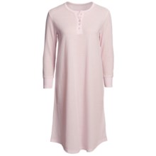 Paddi Murphy Softies Heidi Grandfather Thermal Nightshirt - Long Sleeve (For Women) in Pink - Closeouts