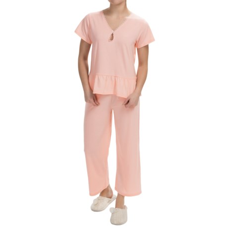 Paddi Murphy Softies Marissa Capri Pajamas Short Sleeve For Women