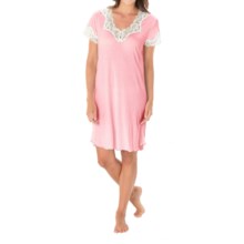 Paddi Murphy Softies Melanie Nightgown - Short Sleeve (For Women) in Pink - Closeouts