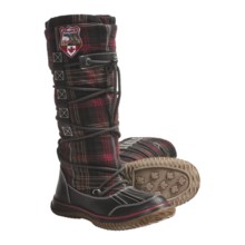 Pajar Andree Lace Wrap Boots (For Women) in Purple/Brown Plaid - Closeouts