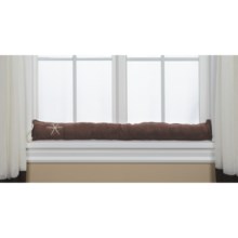 Palmilla Home Furnishings Snowflake-Embroidered Draft Blocker- Faux Suede in Chocolate - Overstock