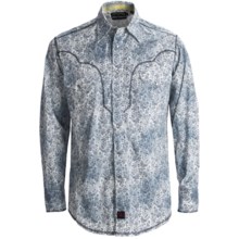 Panhandle Slim 90 Proof Distressed Wash Paisley Print Western Shirt - Snap Front, Long Sleeve (For Men) in Grey - Closeouts