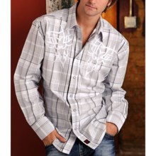 Panhandle Slim 90 Proof Lurex® Plaid Embroidered Western Shirt - Snap Front, Long Sleeve (For Men) in White - Closeouts