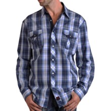 Panhandle Slim 90 Proof Plaid Snap Western Shirt - Long Sleeve (For Men) in Blue - Closeouts
