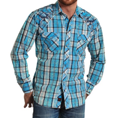 Panhandle Slim 90 Proof Plaid Western Shirt Snap Front, Long Sleeve (For Men)