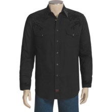 Panhandle Slim 90 Proof Shirt - Satin Tonal Stripe, Long Sleeve (For Men) in Black - Closeouts