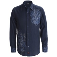 Panhandle Slim 90 Proof Western Shirt - Birdseye, Snap Front, Long Sleeve Shirt (For Men) in Navy - Closeouts