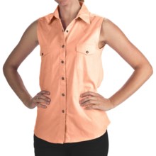 Panhandle Slim Bandera Shirt - 4 oz. Cotton Twill, Snap Front, Sleeveless (For Women) in Peach - Closeouts