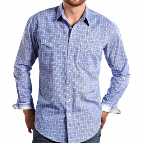 Panhandle Slim Bardino Vintage Shirt Snap Front Long Sleeve For Men