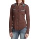 Panhandle Slim Contrast Embroidery Shirt - Snap Front, Long Sleeve (For Women)