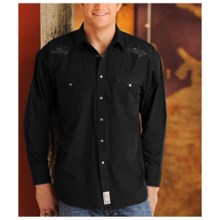 Panhandle Slim Embroidered Two Step Shirt - Long Sleeve (For Men) in Black - Closeouts