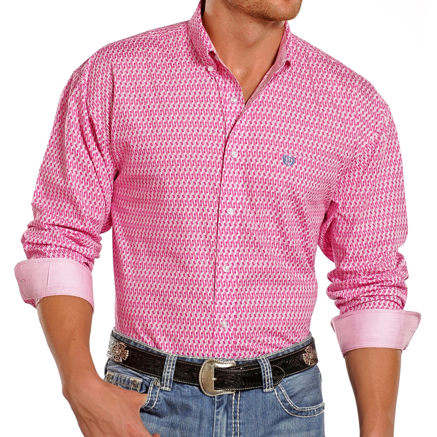 mens long sleeve pink shirt