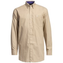 Panhandle Slim Peached Poplin Print Shirt - Long Sleeve (For Men) in Tan - Closeouts