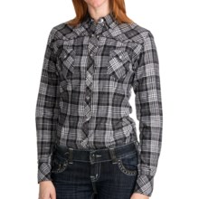 Panhandle Slim Plaid Shirt - Long Sleeve (For Women) in Black/White - Closeouts