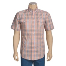 Panhandle Slim Poplin Satin Shirt - Short Sleeve (For Men) in Peach - Closeouts