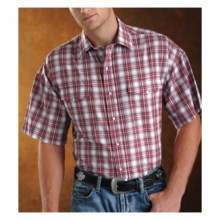 Panhandle Slim Saddlewear Plaid Shirt - Short Sleeve (For Men) in Red - Closeouts