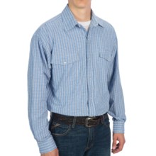 Panhandle Slim Saddlewear Plaid Shirt - Snap Front, Long Sleeve (For Men) in Navy/Hunter - Closeouts